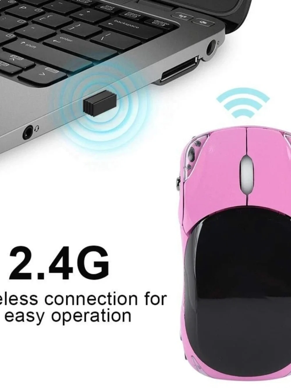 2.4G Car Mouse with USB Reciver 1600DPI Optical Mouse for PC Computer